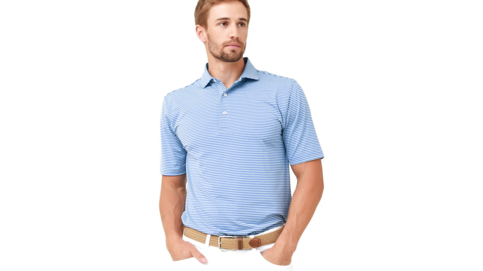 Saint Bernard Connor Stripe Performance Polo - Mens, connor-st-per-polo