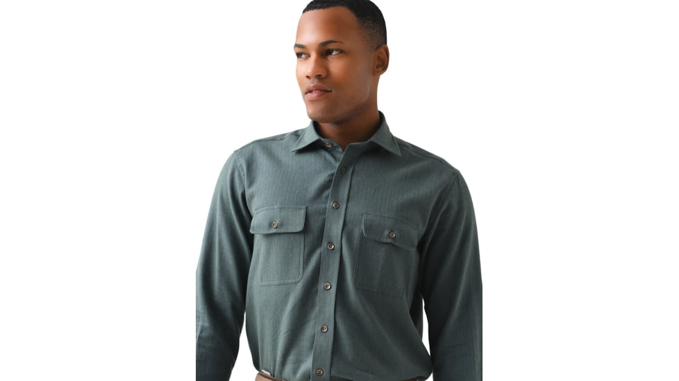 Saint Bernard Mens Jamie Herringbone Work Shirt, ms-ja-herr-work-shirt