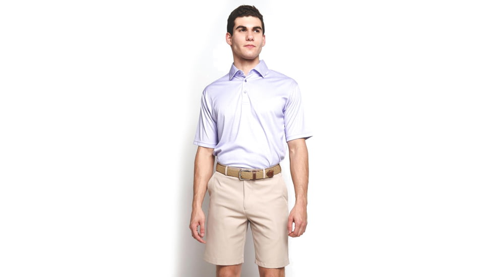 Saint Bernard Printed Gingham Short Sleeve Polo - Mens, pl-polo-style-hl1020