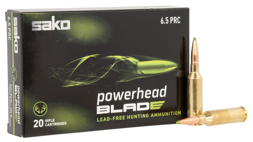 Sako PowerHead Blade, 6.5 PRC, 120 Grain, Rifle Ammo, JASPHB65PRC120B