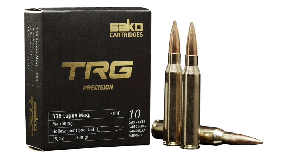 Sako MatchKing, 338 Lapua Mag, 300 Grain, Rifle Ammo, JASTRG338LM300B