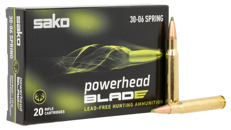 Sako Powerhead Blade 30-06 Sprg 170 Grain Brass Cased Rifle Ammo, 20 Rounds, JAS-PHB3006/170B