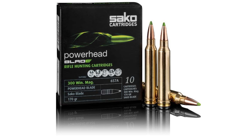 Sako Powerhead Blade .308 Win 162 Grain Lead Free Copper Expanding Brass Cased Rifle Ammo, 20 Rounds, C629656ASA10XBX