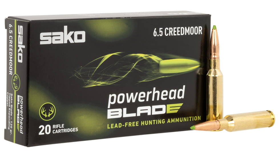 Sako Powerhead Blade 6.5 Creedmoor 120 Grain Brass Cased Rifle Ammo, 20 Rounds, JAS-PHB65CM/120B