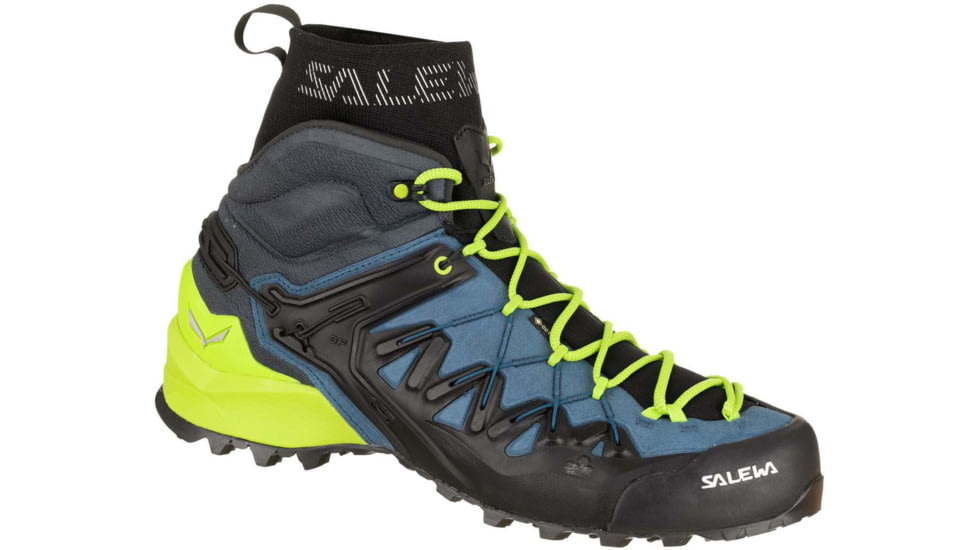 Salewa Wildfire Edge Mid GTX Climbing Shoes - Mens, Poseidon/Cactus, 7, 00-0000061350-8971-7
