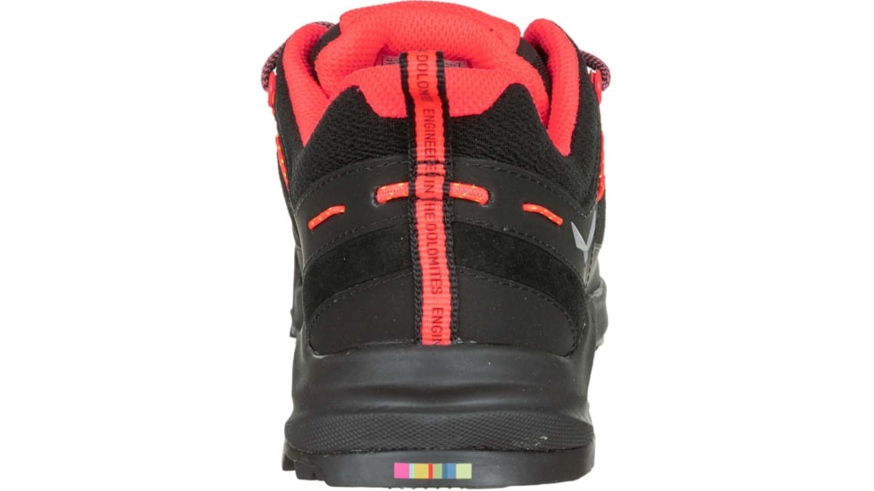 Salewa Wildfire Leather Approach Shoes - Womens, Black/Fluo Coral, 9, 00-0000061396-936-9