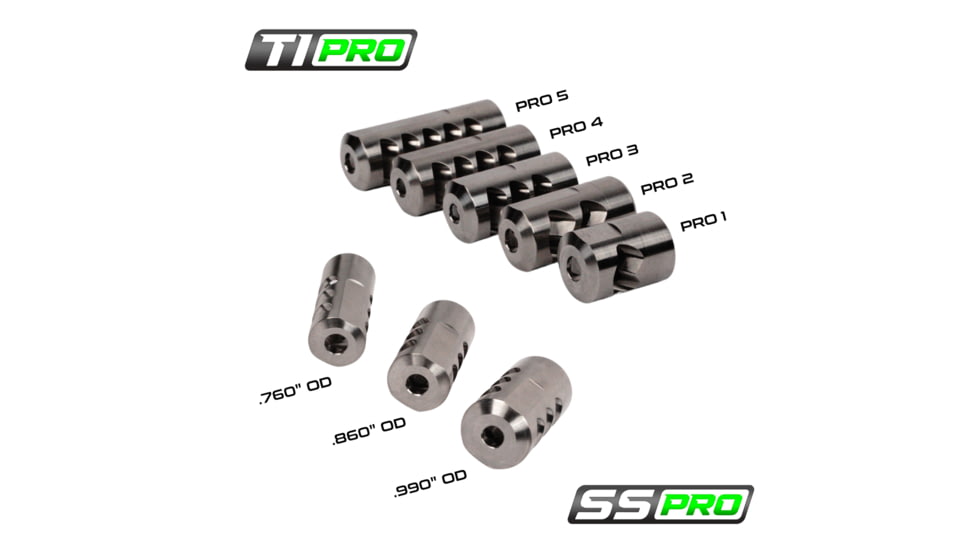 Salmon River Solutions Srs Ti Pro 2 ST .990 Muzzle Brake, 5/8x24, Titanium, 1128