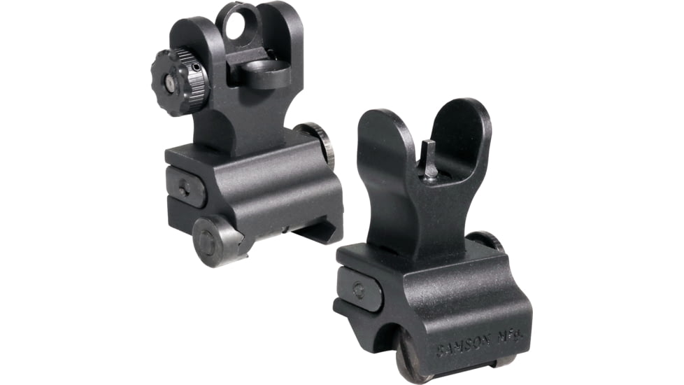 Samson Aluminum Top Mounted Deployable Front and Rear Sight, SIG SG 553, A2 Rail Front, Black, QF-SIG-A2-A2 PKG