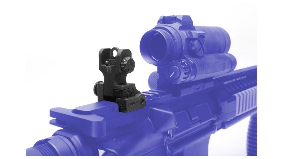 Samson Aluminum Top Mounted Deployable Rear Sight, Black, 02-00030-01