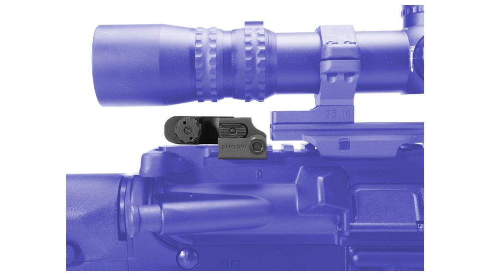 Samson Aluminum Top Mounted Deployable Rear Sight, Black, 02-00030-01