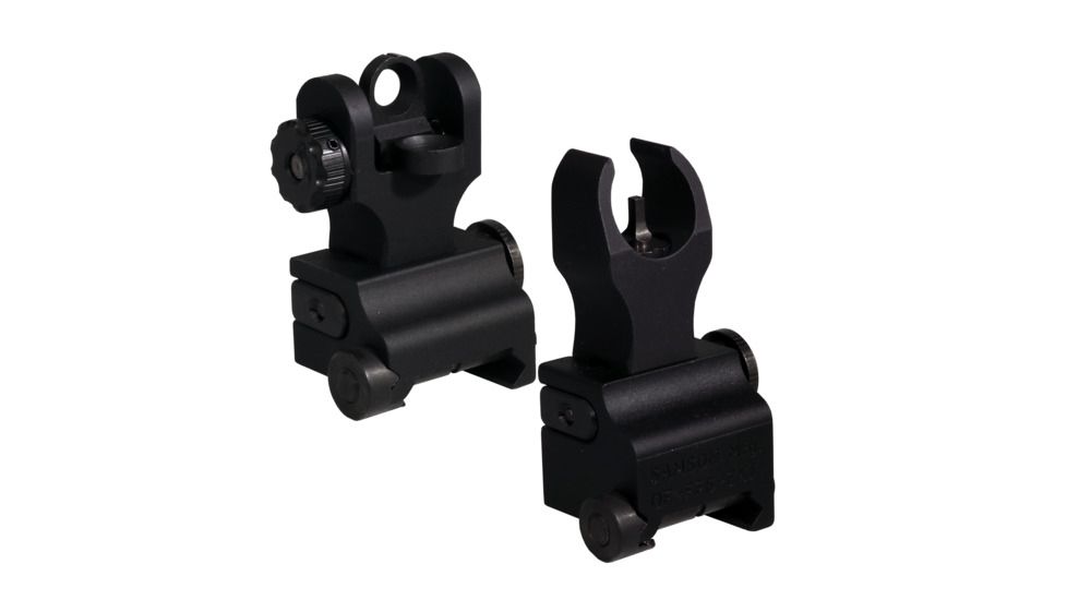 Samson Top Mounted Deployable Front and Rear Sight for Picatinny, Black, QF-EXT-HK-SP PKG