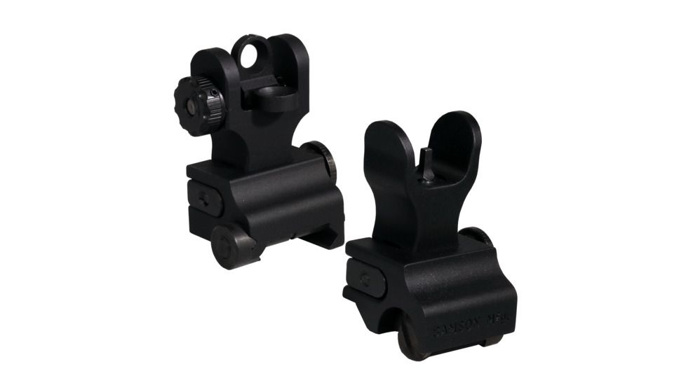 Samson A2 Front/SP Rear Top Mounted Deployable Front and Rear Sight, Black, QF-SIG-A2-SP PKG