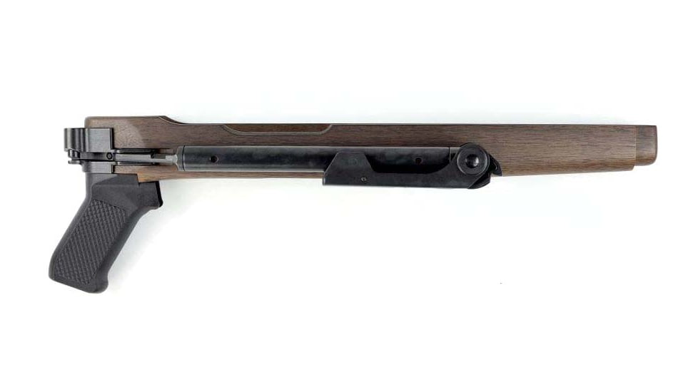 Samson Ruger 10/22 Folding Stock w/Polymer Grip, Black Oxide Steel, Walnut Finish, Black Polymer Grip, 10-00037-03