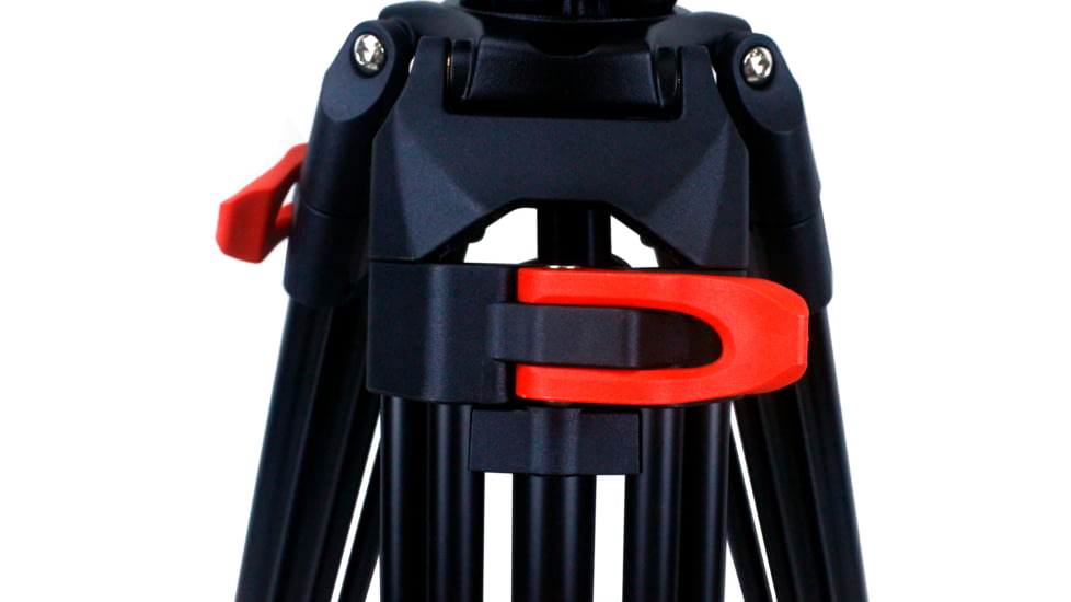 SAMURAI Broadcast Pro Plus Professional 3-Section w/Fluid Head Video Tripod, Black, BROADCASTPlus