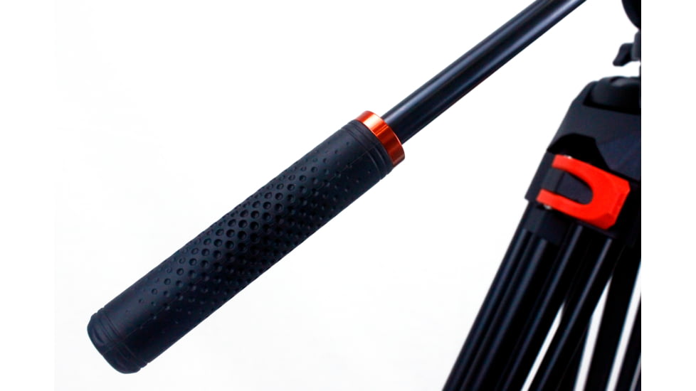 SAMURAI Broadcast Pro Plus Professional 3-Section w/Fluid Head Video Tripod, Black, BROADCASTPlus