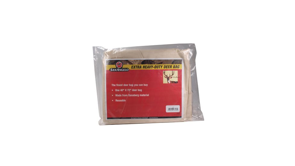 San Angelo Extra Heavy Duty Deer Bag 40x72 Inch Washable and Reusable With 2 Field Dressing Gloves SA-13700