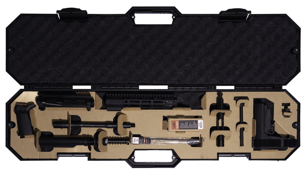 San Tan Tactical Everything But The Lower AR-15 5.56x45mm NATO 10.5inch Upper Receiver, Carbine Length, 1-7 Twist, 1/2x28 Threads, Black, EBTLK-10.5-BLK