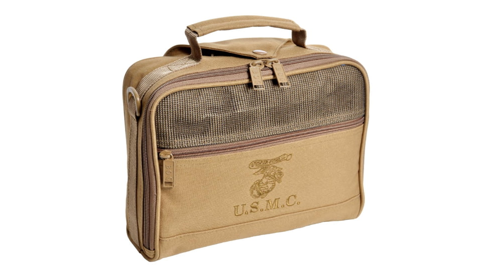 Sandpiper of California Bag, Toiletry Bag with USMC Emblem, Coyote Brown 6605-O-CB-USMC