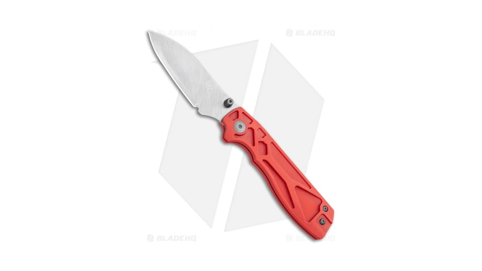 Sandrin Knives Torino Recoil Folding Knife, 3.00in, Tungsten Carbide, Sheepsfoot Blade, G10 Red Handle, Steel/Red, 7.00in, BHQ-118700