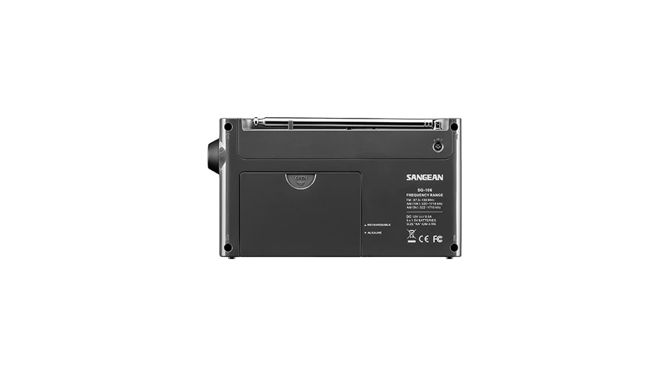 Sangean AM / FM Compact Digital Tuning Portable Radio, Gray-Black, SG-106