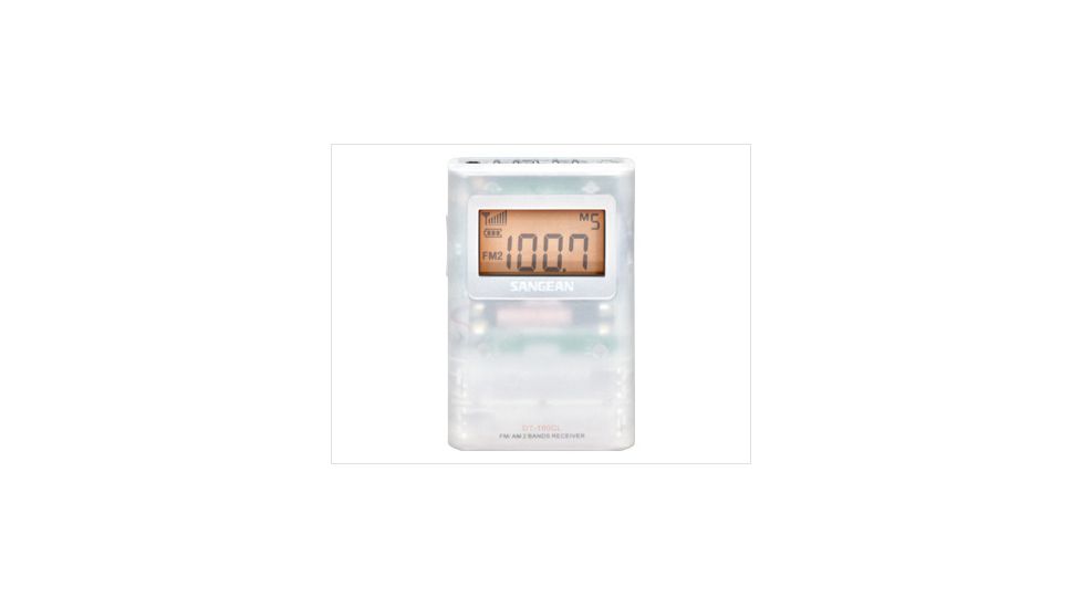 Sangean AM-FM Stereo Digital Tuning Pocket Radio LCD, Clear, Small, DT-160CL