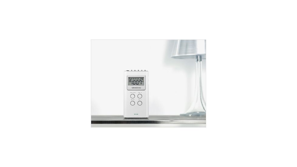 Sangean AM/FM Stereo Digital Tuning Pocket Radio, White DT-120