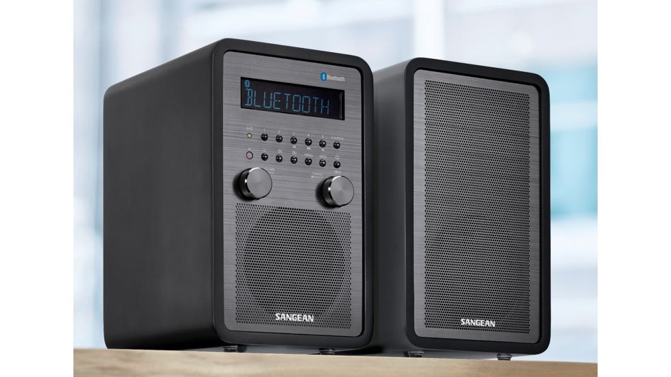 Sangean FM-RBDS/AM/Bluetooth Table Top Radio, Black, Med WR-50