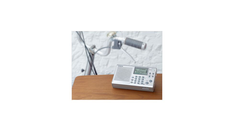 Sangean FM - Stereo / AM / SW World Band Radio, Silver, Small, ATS-405