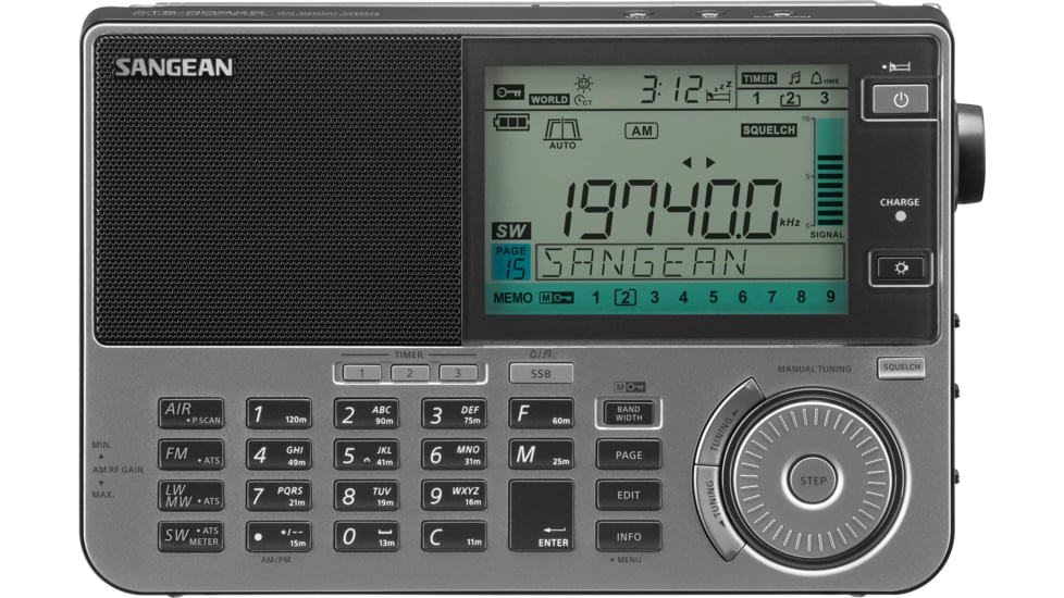 Sangean FM-Stereo PLL Synthesized Receiver Radio, Graphite, ATS-909X2