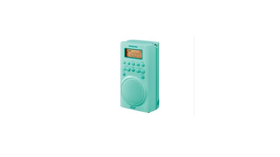 Sangean H-205TQ AM / FM Weather Alert Waterproof Shower Radio, Turquoise, Medium H-205TQ