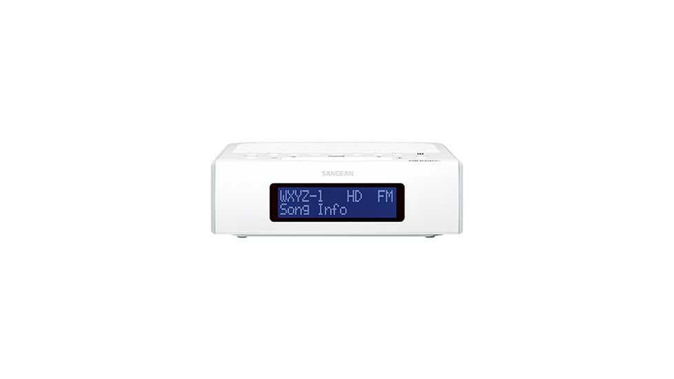 USED Sangean HD AM/FM-RBDS Digital Tuning Clock Radio w/USB Phone Charging, White, Small, HDR-15, EDEMO1