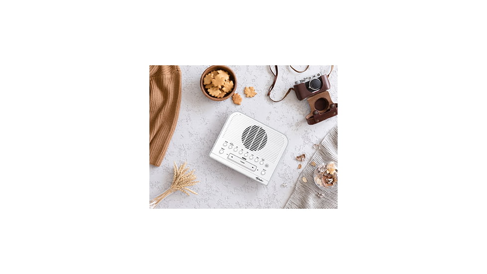 Sangean HD AM/FM-RBDS Digital Tuning Clock Radio w/USB Phone Charging, White, Small, HDR-15