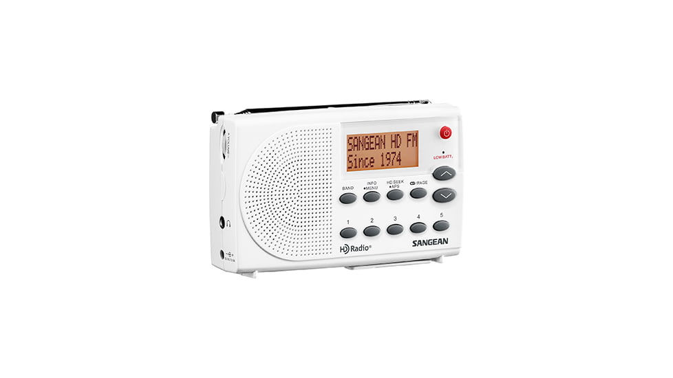 Sangean HD Radio / FM-RBDS / AM Portable Radio, White-Gray, SG-108