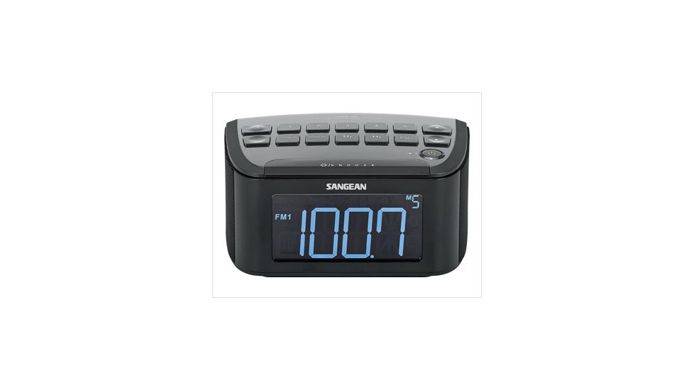 RCR-24 Digital Tuning Clock Radio with Aux-In, Black