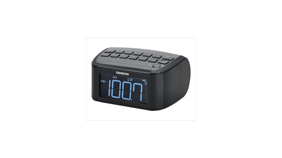 RCR-24 Digital Tuning Clock Radio with Aux-In, Black