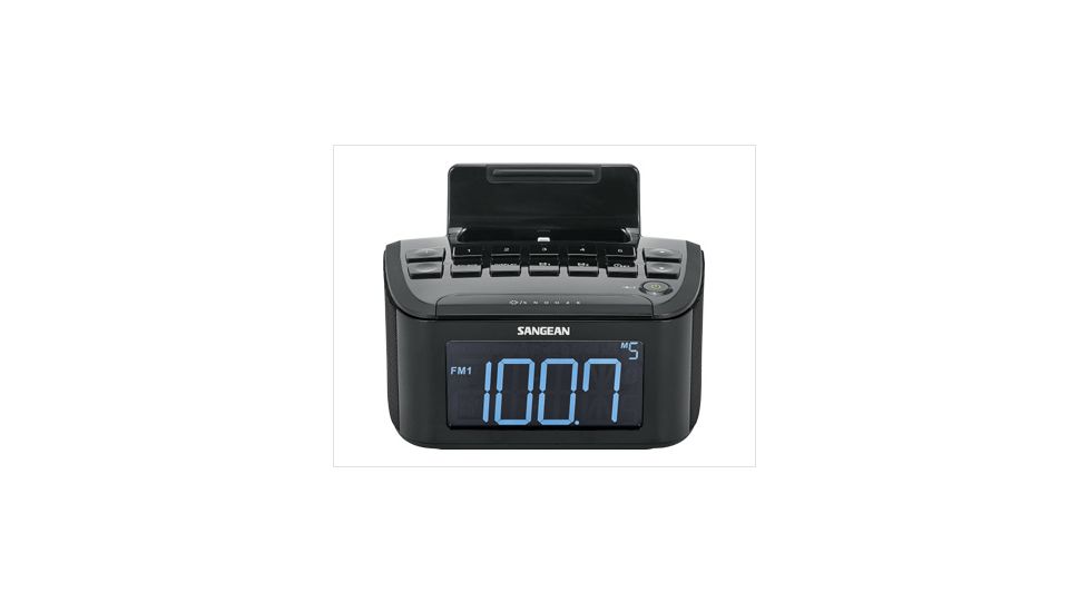 RCR-28 Digital Tuning Clock Radio Compatible with iPhone / iPod with Aux-In, Black