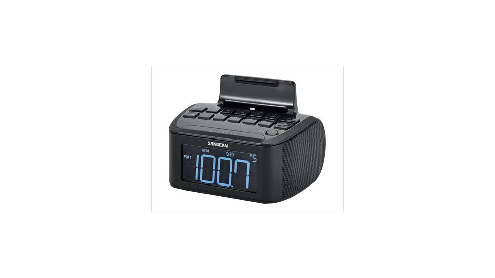 RCR-28 Digital Tuning Clock Radio Compatible with iPhone / iPod with Aux-In, Black
