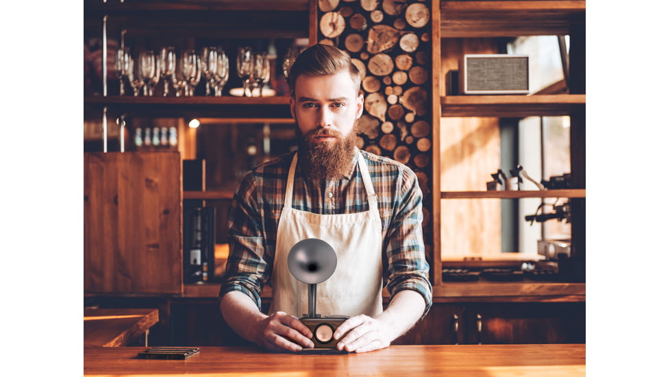 Sangean Retro AM / FM / Bluetooth / Aux-in Radio, Dark Gray/Walnut, CP-100