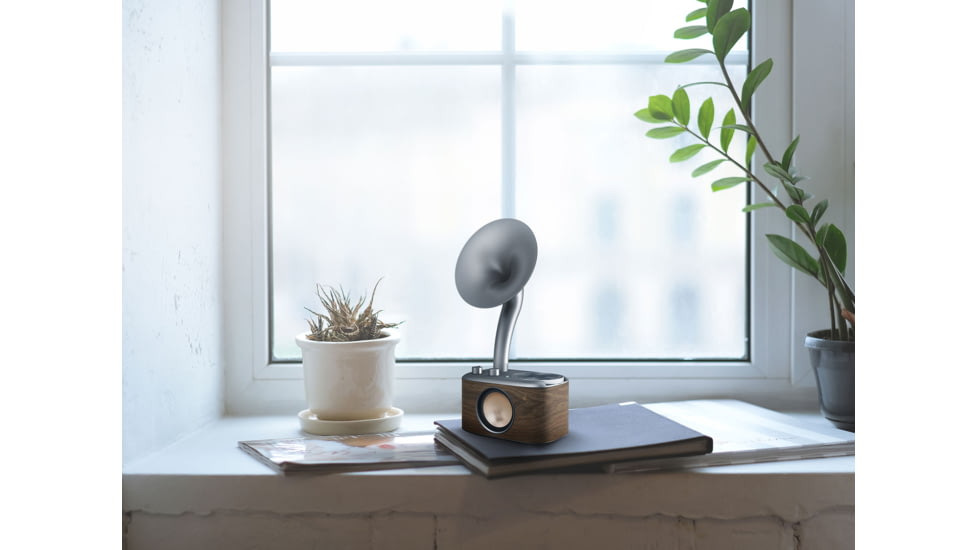 Sangean Retro AM / FM / Bluetooth / Aux-in Radio, Dark Gray/Walnut, CP-100