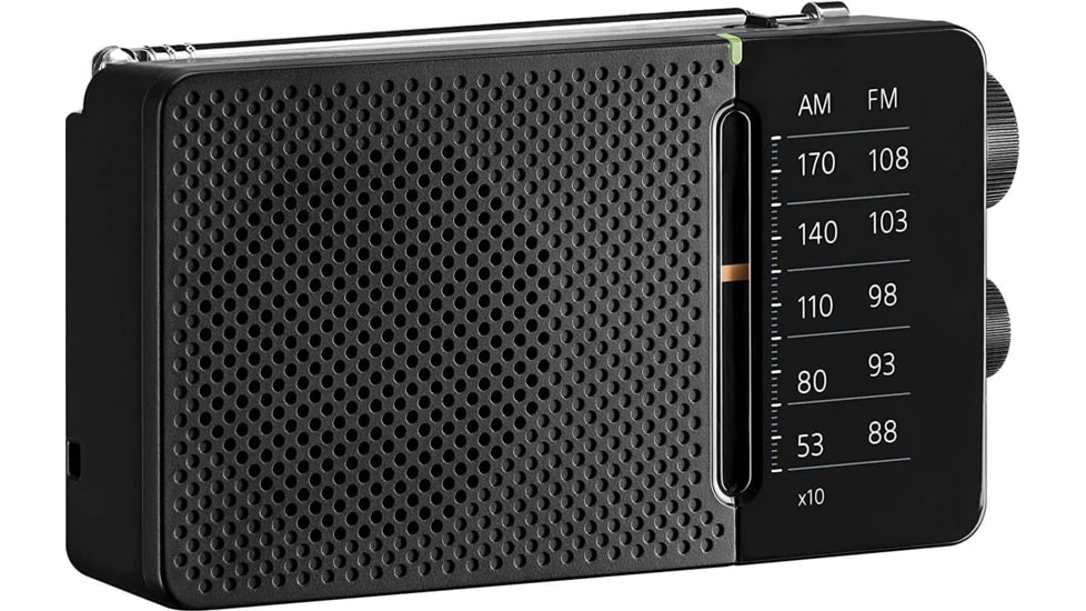 Sangean SR-36 Pocket Radio, Black, 5.25 x 2.75 x 1.30, SR-36