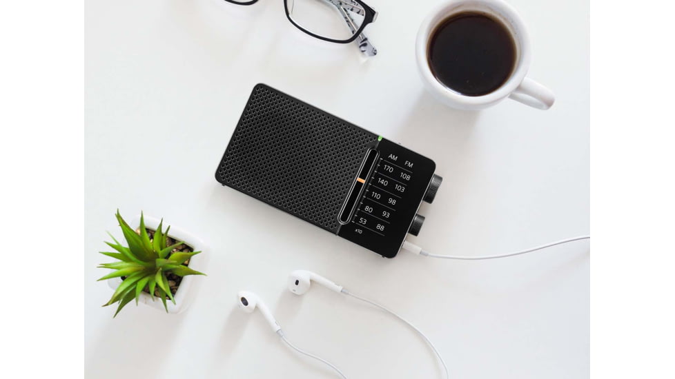 Sangean SR-36 Pocket Radio, Black, 5.25 x 2.75 x 1.30, SR-36