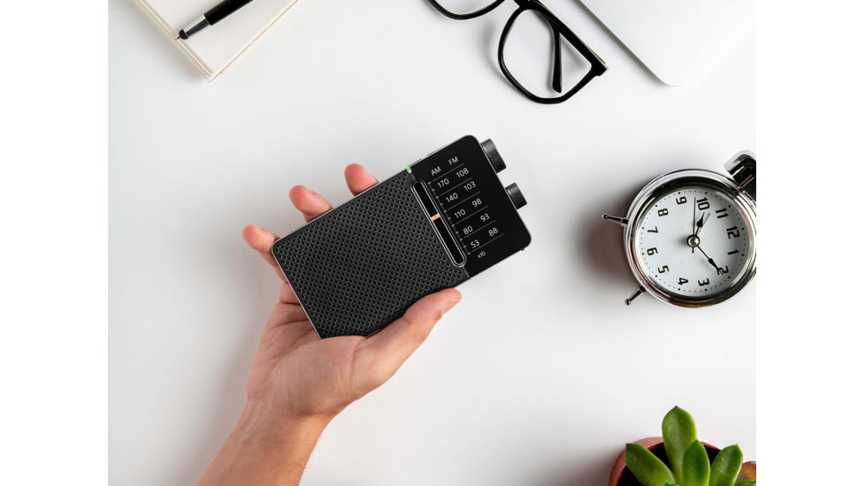 Sangean SR-36 Pocket Radio, Black, 5.25 x 2.75 x 1.30, SR-36