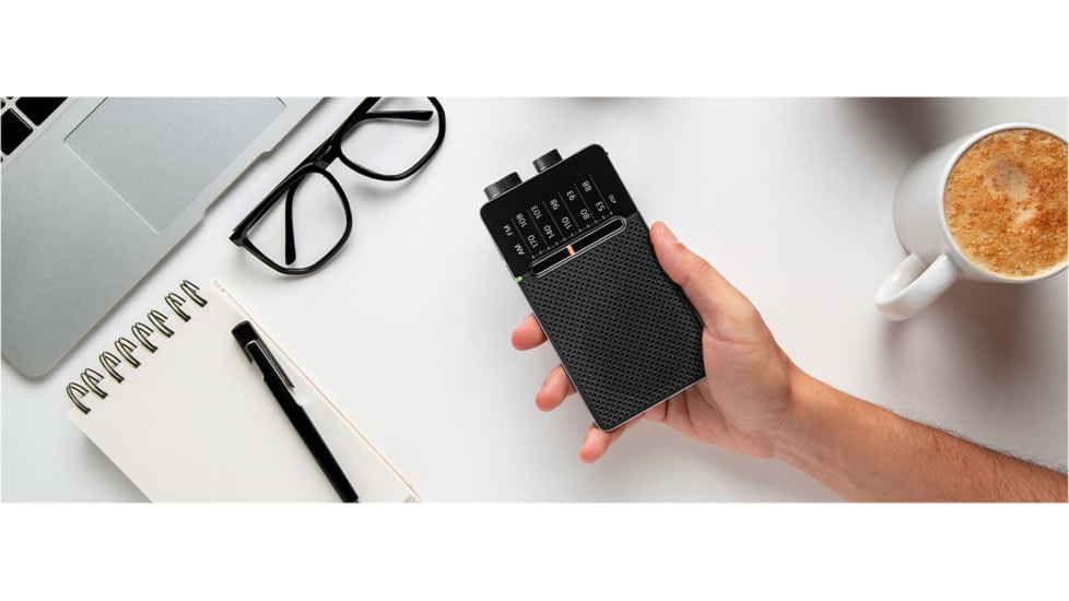 Sangean SR-36 Pocket Radio, Black, 5.25 x 2.75 x 1.30, SR-36