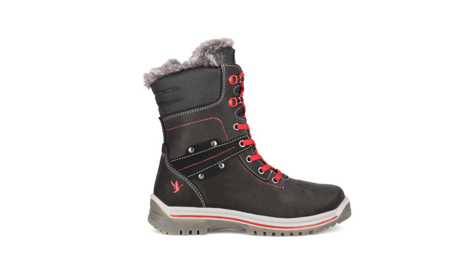 Santana Canada May Leather Winter Boot - Womens, Black/Red, 9, MAYBLACK / RED9