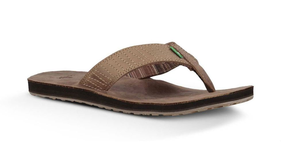 Sanuk Burro Down Sandal - Men's-Brown-Medium-12 US