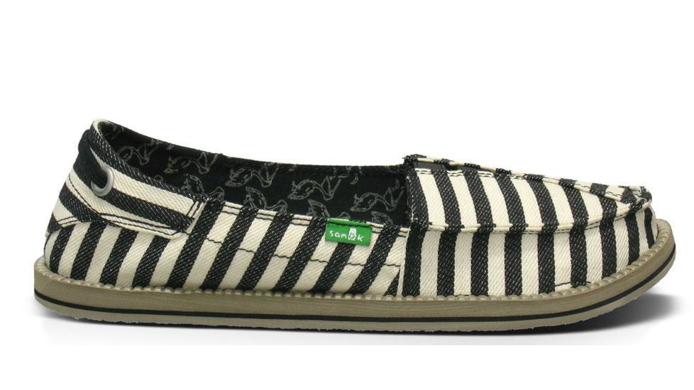 Sanuk Castaway Casual Shoe - Women's-5 US-Black Stripes