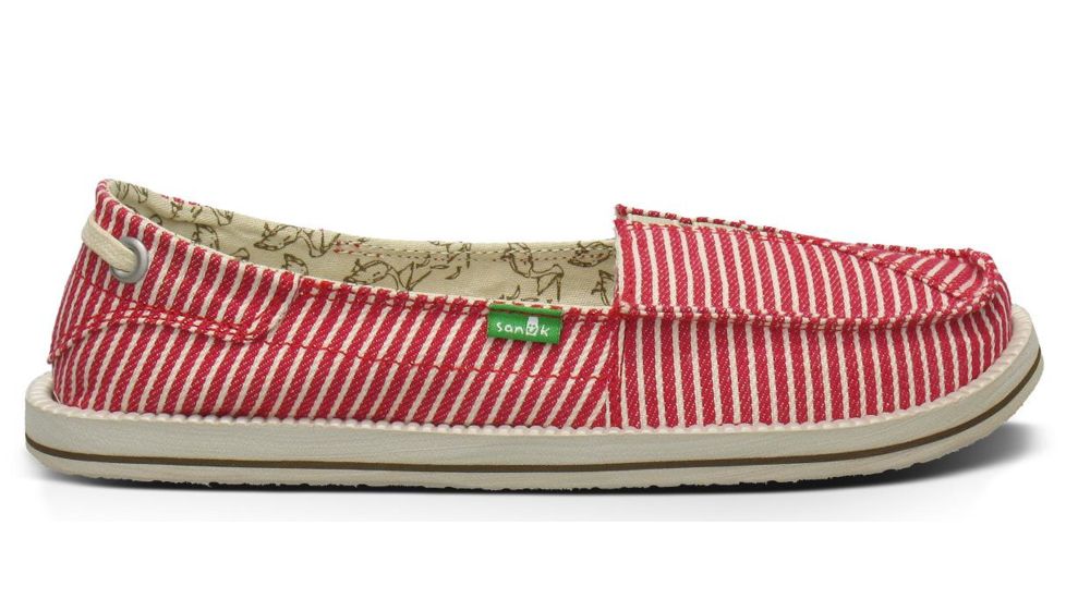Sanuk Castaway Shoe - Women's-8 US-Red Stripes