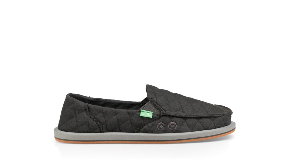 Sanuk Donna Quilt - Womens, Dark Charcoal, 10, 1105056-DCRC-10