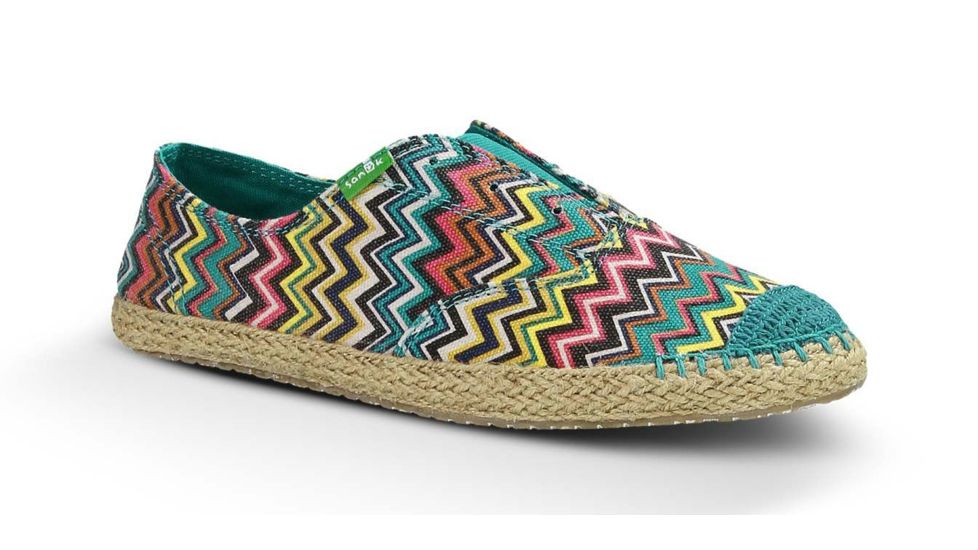 Sanuk Runaround Jute Casual Shoe - Women's-Fuchsia Multi-Medium-5 US