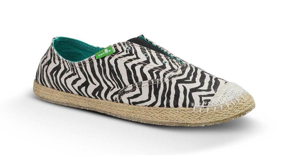 Sanuk Runaround Jute Casual Shoe - Women's-Zebra-Medium-8 US